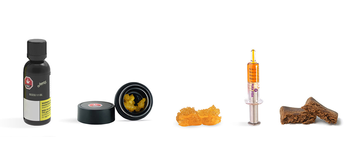 different types of THC concentrates for sale at The6ix dispensary in Pickering and Ajax. Whitby dispensary to buy weed near me.