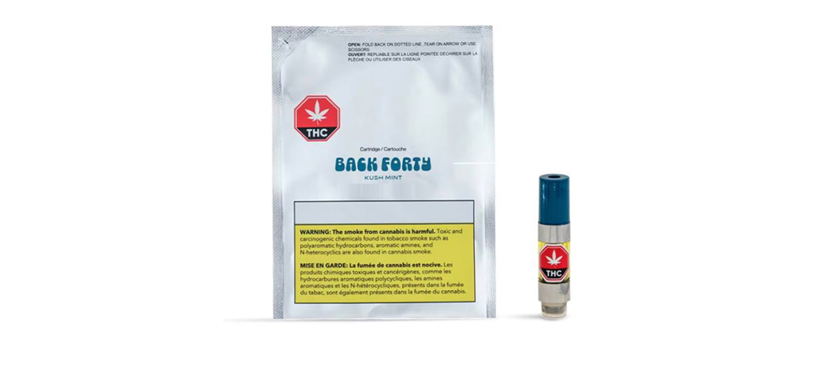 Kush Mint Vape Cartridge for sale at retail cannabis dispensary for legal weed in Ajax, Pickering, and Whitby cannabis.